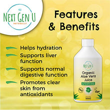 Load image into Gallery viewer, Next Gen U | Organic Aloe Vera Juice Concentrate 50 Servings | Reformulated High Strength 20X Freeze Dried Concentrated Aloe Vera Juice | Suitable for Vegans | Free 10 Day Detox EBOOK Worth £14.99