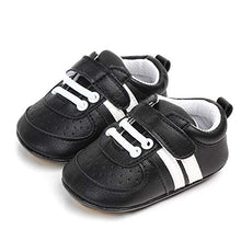 Load image into Gallery viewer, Ortego Baby Boy Girl First Walking Shoes Infant Non-Skid Casual Trainer Sneakers ,Black, 3-6 Months