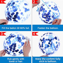 Load image into Gallery viewer, DOJoykey Baby Shower Party Decoration, IT’S A BOY Banner and Latex Balloons, Blue Bunting, 6pcs Paper Fans, 5pcs Balloons with Inner Confetti for Baby Boy Party