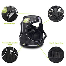 Load image into Gallery viewer, Cat Harness and Lead Set for Kitten: Escape Proof Mesh Vest with Leash for Small Cat Tiny Puppy Walking, Adjustable Reflective Padded Kitty Holster Harnesses with Nylon Strap for Garden, Black, XS