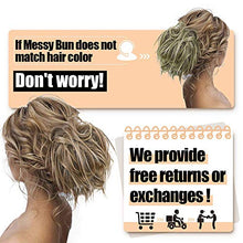Load image into Gallery viewer, Messy Hair Bun for Women Chignons Synthetic Hair Extensions Wavy Donut Updo Scrunchy Curly Hairpieces (27T613/Light Brown & Ash Blonde)