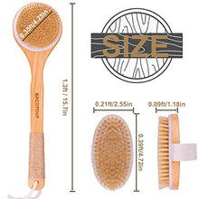 Load image into Gallery viewer, Sportout 2 Packs Dry Brushing Body Brush, Exfoliating Bath Shower Scrubber, Natural Bristle Cellulite Massager