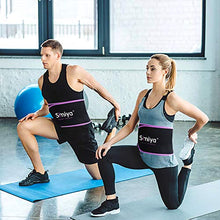 Load image into Gallery viewer, SIMIYA Waist Trimmer Belt Adjustable Waist Trainer Neoprene Sweat Belt Accelerated Sauna Effect Exercise Low Back and Lumbar Support Belt Fitness Trainer for Men & Women(Purple,L)