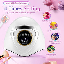 Load image into Gallery viewer, 180W Super Power Nail Lamp,Professional Quick-Drying Nail Lamp,LED+UV Dual Light Source Lamp Beads,48 Lamp Beads,with Induction Start and Autonomous Button Timing Function (180)
