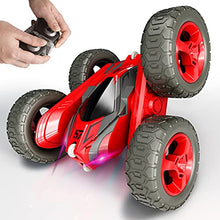 Load image into Gallery viewer, Tecnock Stunt RC Car for Kids, 2.4Ghz Double Sided Flips 360° Rotating Remote Control Car with Rechargeable Battery for 40 Min Play, Great Gifts for Boys and Girls (Red)