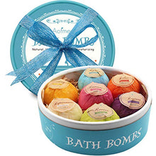Load image into Gallery viewer, Aofmee Bath Bombs Gift Set, 7pcs Fizzies Spa Kit Perfect for Moisturizing Skin, Birthday Valentines Mothers Day Anniversary Christmas Best Gifts Ideas for Women, Mom, Girls, Her, Kids