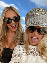 Load image into Gallery viewer, Your Perfect Day Bride Captain Hat Silver - Novelty Bridal Hat For The Bride - Great For Hen Parties, Bride Tribes, Pool Parties and Weddings - Silver Jewels - Elasticated Band