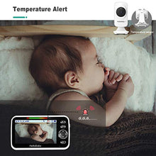 Load image into Gallery viewer, Baby Monitor,HelloBaby Baby Monitor with Camera and Audio, 5'' Color LCD Screen, Infrared Night Vision Camera,VOX Mode, Temperature Display, Lullaby, Two Way Audio