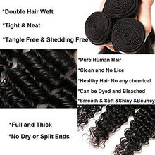 Load image into Gallery viewer, Brazilian Hair Deep Wave Bundles 22 24 26 Inch 100% Human Hair Natural Color Deep Curly Hair Weave Extensions Weft