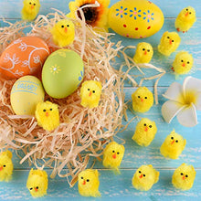 Load image into Gallery viewer, TUPARKA 46Pcs Mini Easter Chicks Yellow Easter Chenille Chicks Cute Fully Easter Chicks Baby Chicks for Easter Party, Easter Egg Bonnet Decoration, Easter Egg Hunt