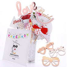 Load image into Gallery viewer, Konsait 23Pcs Hen Party Photo Booth Props Team Bride Selfie Props Rose Gold Wedding Bridal Shower Hen Night Do Party Game Accessories
