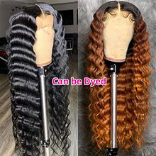 Load image into Gallery viewer, Party Wigs 10-30 Inch Loose Deep Wave Lace Wig Glueless 360 Lace Frontal Wig Pre Plucked 360 Full Lace Wig Remy Hair Brazilian Human Hair Wig for Women Daily Wig