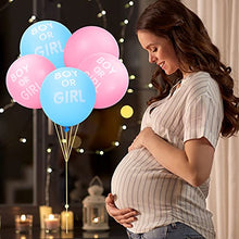 Load image into Gallery viewer, Jomnvo 24 PCS Boy or Girl Latex Balloons 12 Inch Pink Blue Balloons Gender Reveal Balloons for Baby Shower Gender Reveal Decoration (24)