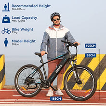 Load image into Gallery viewer, ESKUTE Netuno 27.5" Electric Bike, Electrically Assisted Pedal Cycles, With 250W Bafang Rear Motor, Samsung 36V 14.5Ah Lithium Battery Removable, Shimano 7 Gears, Electric Mountain Bike for Adults