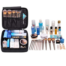 Load image into Gallery viewer, Travel Makeup Bag Large Cosmetic Bag Make up Case Organizer for Women and Girls (Black)