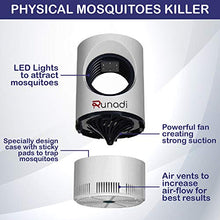 Load image into Gallery viewer, RUNADI Indoor Mosquito Killer - 12 Sticky Boards Fruit Fly Trap - Mosquito Trap with Blue Lamp for Mosquitoes, Fruit Flies, and Other Tiny Insects