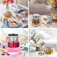 Load image into Gallery viewer, HAUSPROFI Tea Infuser, 304 Stainless Steel Tea Strainer with Lid and Foldable Handle, Tea Filter for Teapots Cups Mugs to Brewing Steeping Loose Leaf, 1 Pack