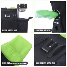 Load image into Gallery viewer, Pecute Large Dog Treat Pouch Bag - Upgrade with Water Bottle Holder, Waterproof Walking Bag Multiple Pockets, Adjustable Waist & Shoulder Belt 3 Ways to Wear for Training Walking Outdoor Use (Black)