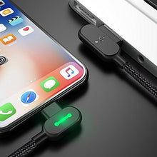 Load image into Gallery viewer, phone Charger cable,Lighting Coiled Cable 90 degrees,Spring Right Angle Charging Cable & Data For Car or Travel, Compatible with phone 12 11 X XR/IOS, can be extended from 0.3m to 1.8m