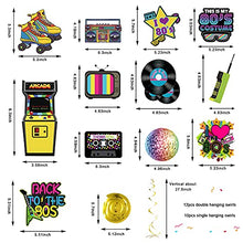 Load image into Gallery viewer, 80's Party Foil Swirl Decorations, Disco Rock Hippie Hanging Swirls Ceiling Decor for 1980s Theme Retro Party Supplies