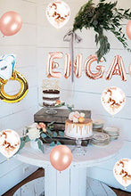 Load image into Gallery viewer, JeVenis Set of 12 Rose Gold Engaged Balloon Set Engagement Balloons Engagement Balloon Banner Engaged Banner Balloon Engaged Balloon Decor