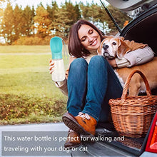 Load image into Gallery viewer, Dog Water Bottle, Leak Proof Portable Puppy Water Dispenser, 550ml Antibacterial Water Feeder For Pets, Dog Cat Pet Outdoor Walking Travelling Drinking Cup, Drinking Bowl (Blue)