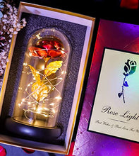 Load image into Gallery viewer, Galaxy Glass Rose Mothers Day Personalized Gifts for Mom, First Mothers Day Unique Gifts from Daughter, Birthday Gifts for Women, Mom Gifts Grandma Gifts Forever Flower Rose Light,Christmas Rose Gifts