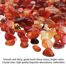 Load image into Gallery viewer, YiYa Red Agate Stone Tumbled Stones Gemstone Natural Crystal Quartz for Home Decoration Vase Filler Swimming Pool Bottom Potted Bottom Decoration (About 0.68 lb(310g)/Bag)