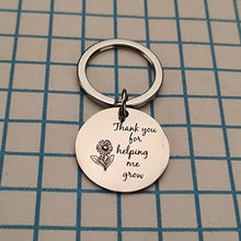 Load image into Gallery viewer, Teacher Appreciation Gifts for Women Men, Thank You for Helping Me Grow Gifts for Teacher Keyring