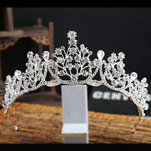 Load image into Gallery viewer, Bridal Tiara Wedding Tiara Crystal Rhinestones Bridal Tiara Crown Headband for Girl Women Decoration on Birthday Wedding Party Prom