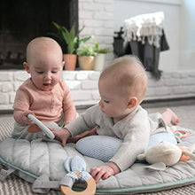 Load image into Gallery viewer, Ingenuity, Cosy Spot Reversible Duvet Activity Gym and Padded Play Mat with Wooden Removable Toy Bar, 6 Detachable Toys, Foldable for Easy Transport, Neutral Design - Loamy, Ages Newborn +