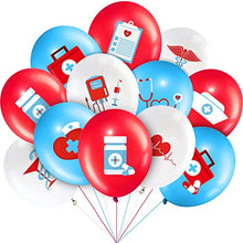 Load image into Gallery viewer, 50 Piece 12 Inch Nurse Graduation Party Balloons, White Red Blue 2022 Nurse Graduation Party Latex Balloons Congrats Nurse Decor for Medical Nurses Nursing Party Decoration Supplies