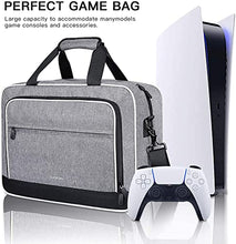 Load image into Gallery viewer, ZtotopCase PS5 Carry Case Compatible with Playstation 5 Disc/Digital Edition Console, Travel bag for Playstation 5 Console, Controller, PS5 Game Discs, Gaming Headset and Other Accessories - Grey