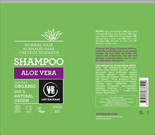 Load image into Gallery viewer, Urtekram Shampoo - Aloe Vera - Normal Hair - Vegan, Organic, Moisturizing, Natural Origin, Citrus, 1000 ml