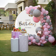 Load image into Gallery viewer, Pink Balloon Arch Kit - 171PCS Grey, Pink Balloons & 4D Rose Gold Foil Balloons for Wedding, Baby Shower & Birthday Decoration (Balloon Tools Included) (Pink)