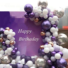 Load image into Gallery viewer, ATFUNSHOP Purple Balloon Arch Kits 5M Latex Helium Balloon Garland Kit, Lilac Balloons for Birthday Decorations, Wedding Party Festival Mother's Day Baby Shower Decorations