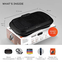 Load image into Gallery viewer, LifePro Vibration Plate Exercise Machine - Whole Body Workout Vibration Fitness Platform w/Loop Bands - Home Training Equipment for Weight Loss & Toning (Black)