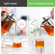 Load image into Gallery viewer, PluieSoleil Glass Teapot 450 ml Teapot for One with Heat Resistant Stainless Steel Infuser Perfect for Tea and Coffee (450ML)