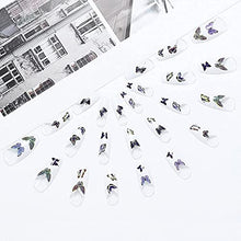 Load image into Gallery viewer, Brishow Coffin False Nails Butterfly Press on Nails White Long Fake Nails Ballerina Acrylic Stick on Nails 24pcs for Women Girls