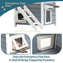 Load image into Gallery viewer, Petsfit Cat Houses for Outside Waterproof Cat Outdoor House with Balcony and Stair, Large Cat Shelter (Grey)