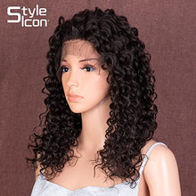 Load image into Gallery viewer, Style Icon Lace Front Wigs Human Hair Wigs for Women Curl Wigs Deep wave 9A Brazilian virgin hair 150% Density (13x4 Lace 18 Inch, NATURAL)