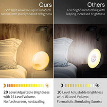Load image into Gallery viewer, Sunrise Alarm Clocks, Wake Up Light with Sunrise/Sunset Simulation Dual Alarms Bedside Night Lamp Snooze Function FM Radio 7 Natural Sound 7 Colorful Atmosphere Lamp USB Phone Charging Port
