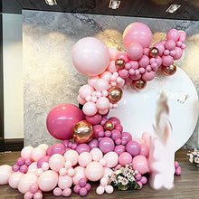 Load image into Gallery viewer, WINAROI Balloon Arch Kit,112Pieces Retro Rose Red Pink Metal and Confetti Balloon for Baby Shower Decorations Girl Boy, Wedding Birthday