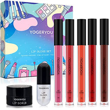 Load image into Gallery viewer, 7 Packs Lip Gloss Stocking Filler Christmas Gifts for Women Mum Her Girls Wife Grandma Sister Friend Girlfriend,Best Unique Birthday Valentines Day Gifts Idea from Daughter w/Lip Scrub