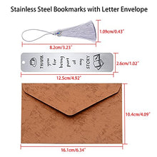 Load image into Gallery viewer, FINGERINSPIRE Teacher Appreciation Gifts Metal Bookmark Graduation Teachers Day Christmas Birthday Gifts for Teacher Tutor Professor Special Education Teachers - Thank You For Being Part Of My Story