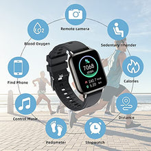 Load image into Gallery viewer, Smart Watch, 1.69" Touch Screen Smartwatch Fitness Digital Watch with Heart Rate Sleep Monitor IP68 Waterproof Activity Trackers 24 Sport Modes Tracker Watch for Men Women Pedometer, black and Khaki