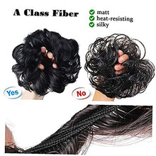 Load image into Gallery viewer, 1PC Wavy Curly Messy Hair Bun Extensions Scrunchie Hair Bun Updo Hairpiece Hair Ribbon Ponytail Hair Extensions For Female Girls(Ash Blonde)