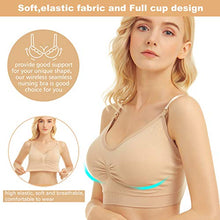 Load image into Gallery viewer, neppein Maternity Nursing Bra, 3Pack Seamless Pregnancy Bra Breastfeeding Bra Sleep Bralette with Removable Spill Prevention Pads and Bra Extenders