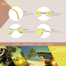 Load image into Gallery viewer, DUCO Trendy Cool Stylish Vintage Cateye Sunglasses for Women with UV400 Protection W019 (Silver Frame Yellow Lens)