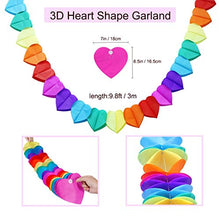 Load image into Gallery viewer, 48PCS Rainbow Birthday Decoration SZHTFX Colourful Happy Birthday Party Decorations Set for Women Boys and Girls Happy Birthday Banner 18pcs Balloon 8pcs Paper Pom Poms Garland 6pcs Hanging Swirls